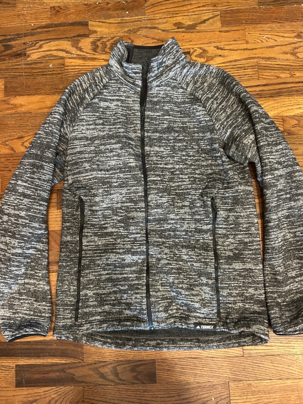 adidas Terrex Men's Heathered Black & Gray Performance Jacket